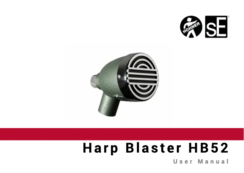 Page n°1 - Manuel utilisateur SE Electronics Harp Blaster HB52