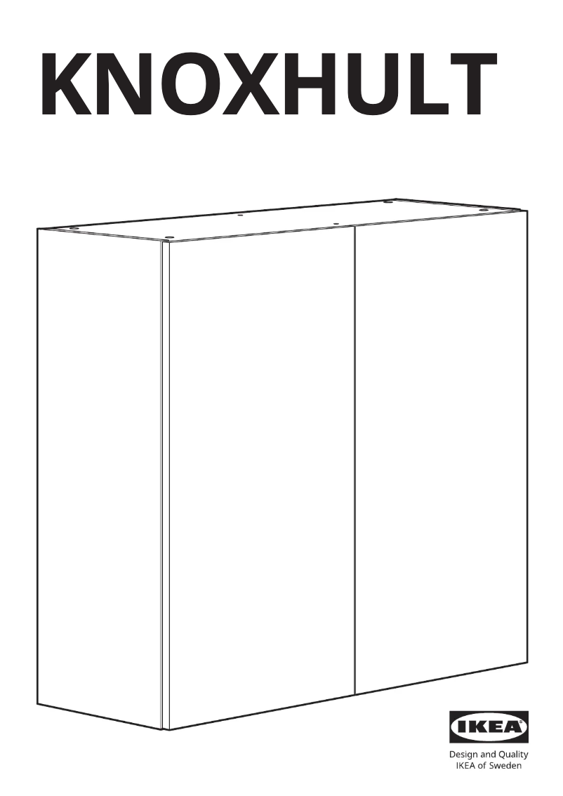 Image de la première page du manuel de l'appareil KNOXHULT 203.342.86