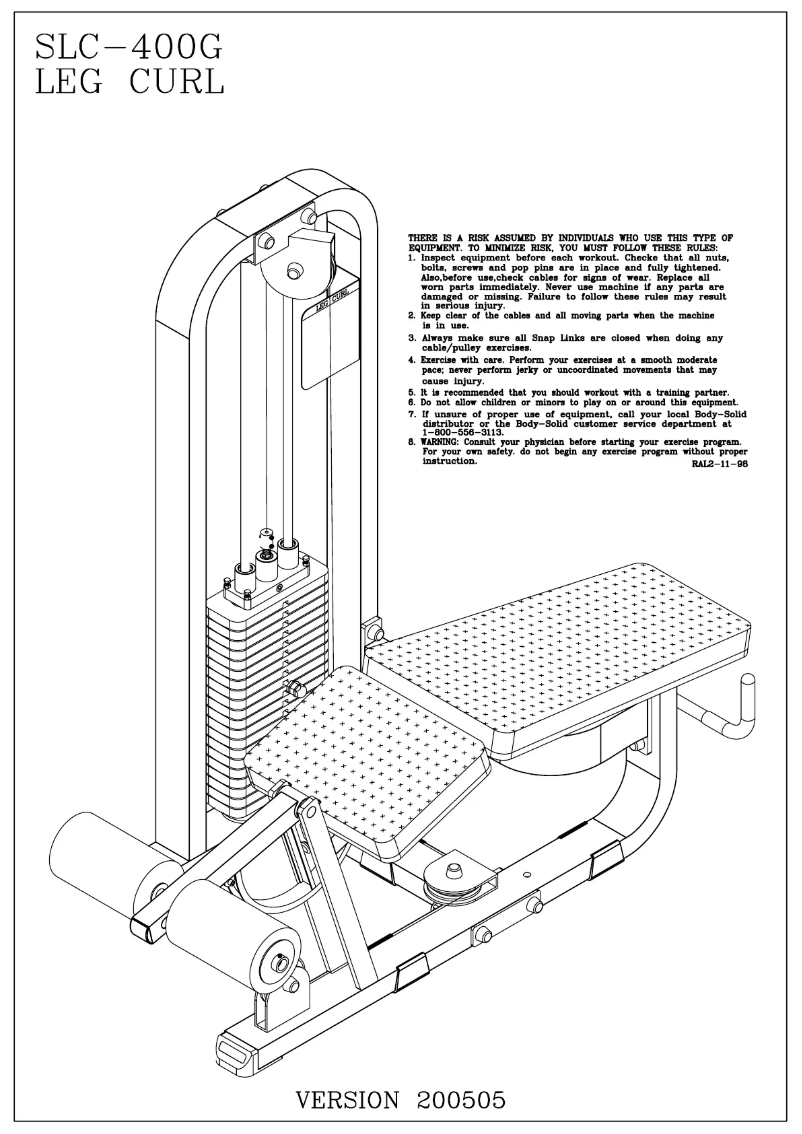 Image de la première page du manuel de l'appareil SLC400G-2