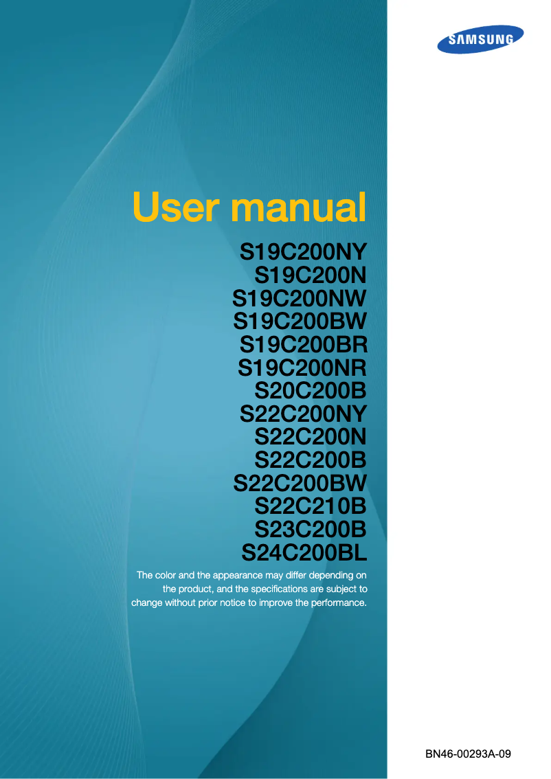 Image de la première page du manuel de l'appareil SyncMaster S23C200B