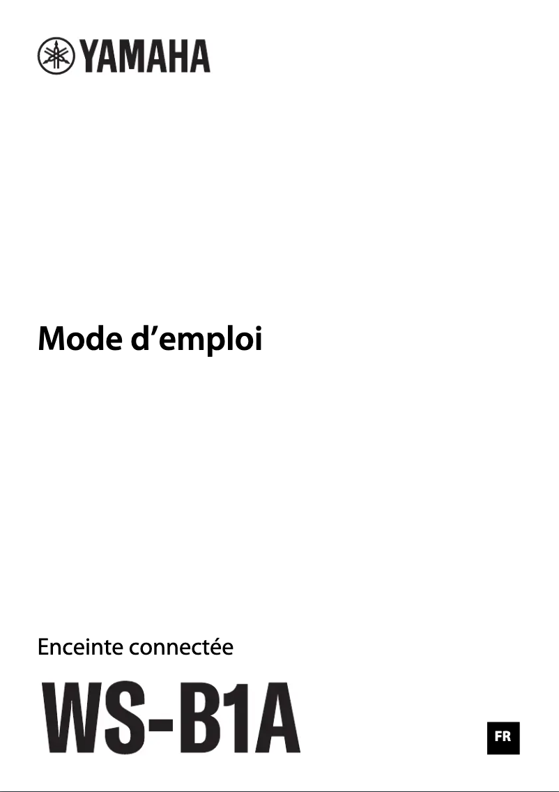 Page n°1 - Manuel utilisateur Yamaha WS-B1A