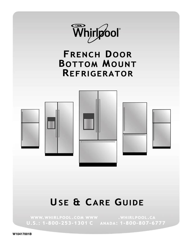 Page 1 de la notice Manuel utilisateur Whirlpool WRF989SDAE