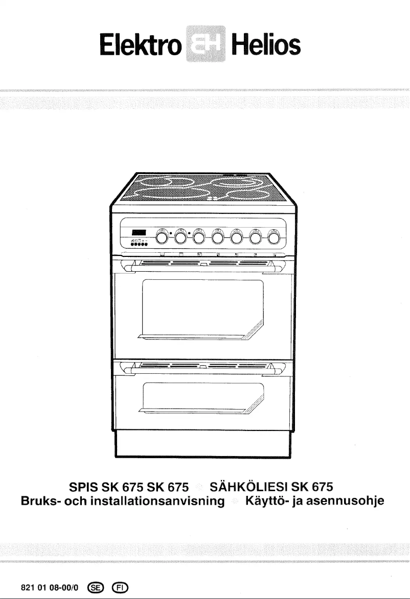 Page 1 de la notice Manuel utilisateur Elektro Helios SK675