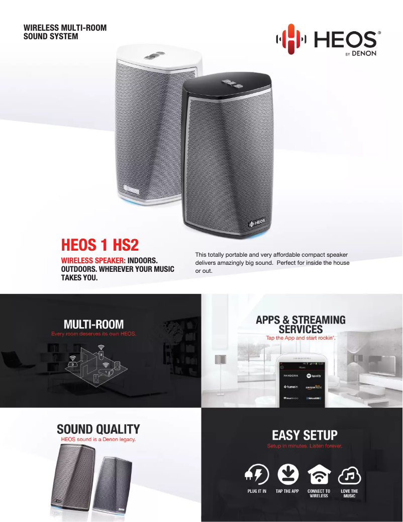 Página 1 del manual Ficha técnica Denon HEOS 1 HS2