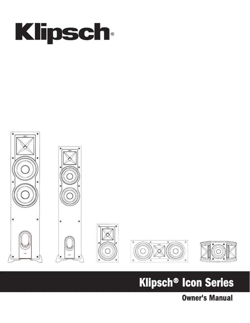 Page 1 de la notice Manuel utilisateur Klipsch Icon KS-14