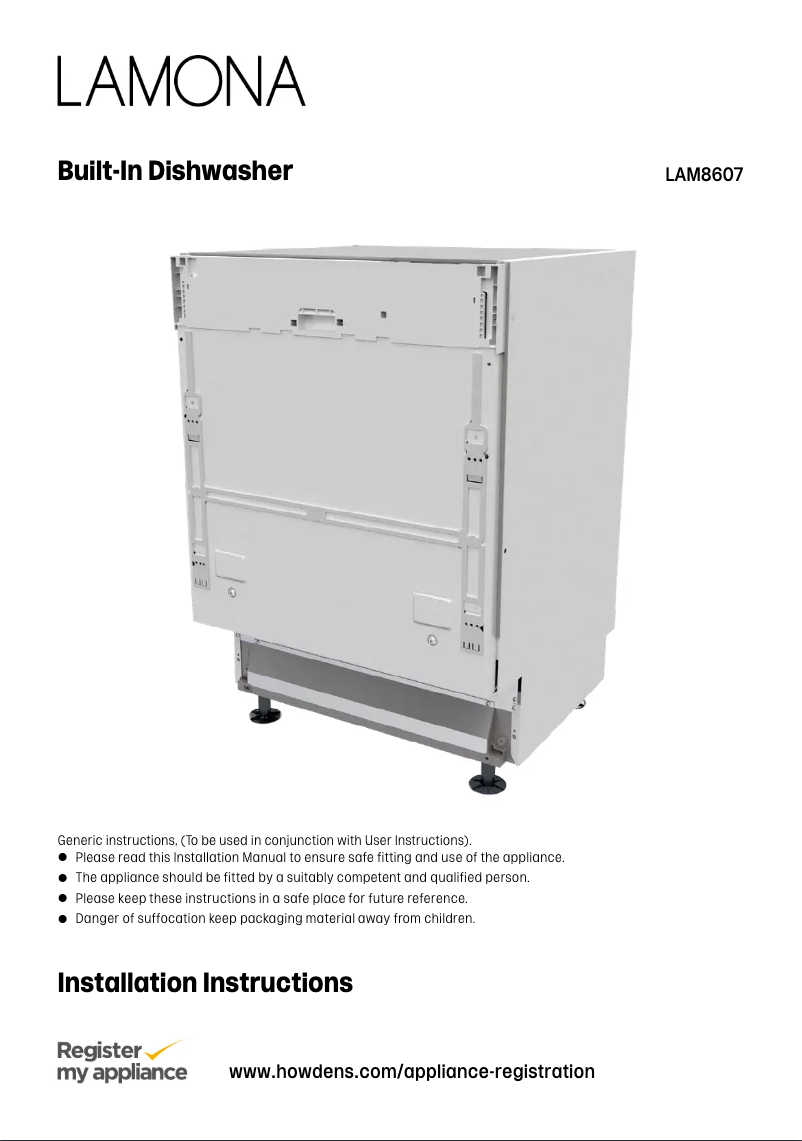 Page 1 de la notice Guide d'installation Lamona LAM8607