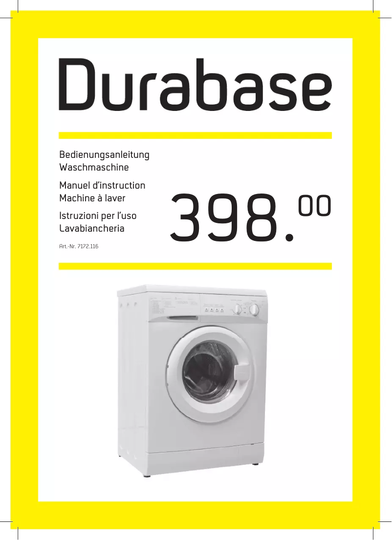 Page n°1 - Manuel utilisateur Durabase VE 5013