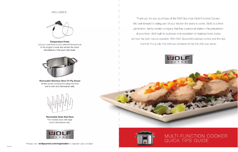 Page 1 de la notice Manuel utilisateur Wolf WGSC100S