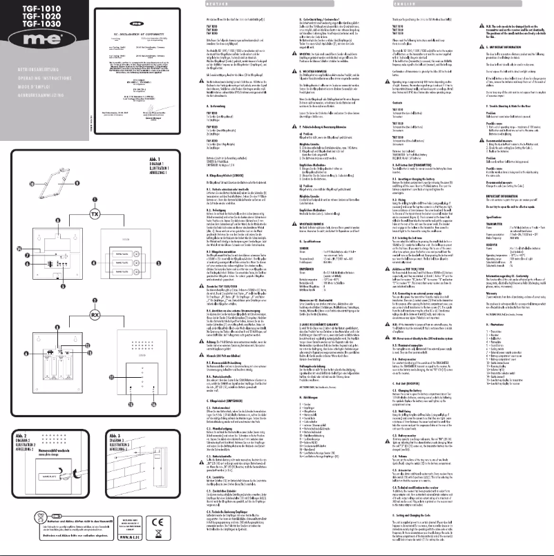 Imagen de la primera página del manual del dispositivo TGF-1010