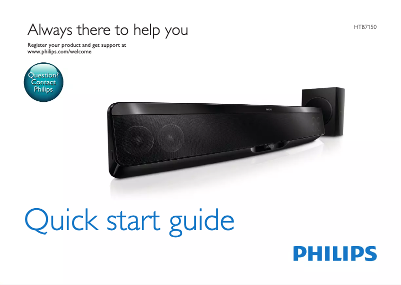 Page n°1 - Guide de démarrage rapide Philips HTB7150