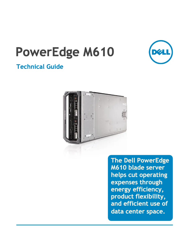 Image de la première page du manuel de l'appareil PowerEdge M610