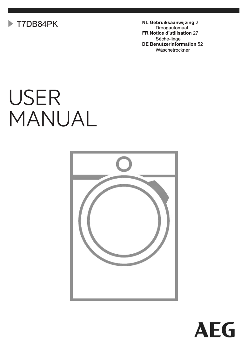 Image de la première page du manuel de l'appareil T7DB84PK