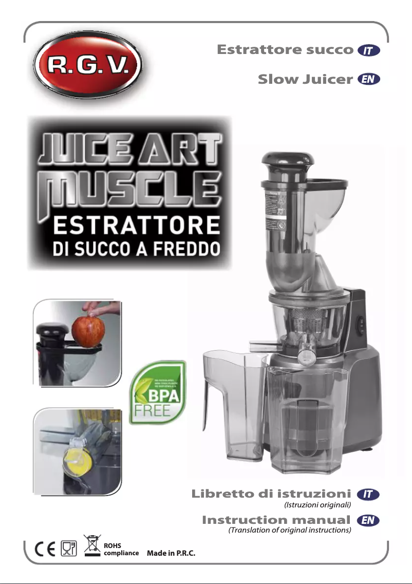 Page n°1 - Manuel utilisateur RGV Juice Art Muscle