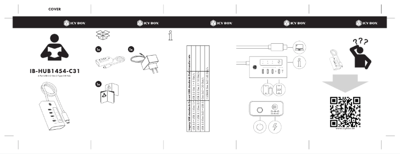 Page n°1 - Manuel utilisateur Icy Box IB-HUB1454-C31