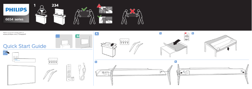 Imagen de la primera página del manual del dispositivo 50PUS6654