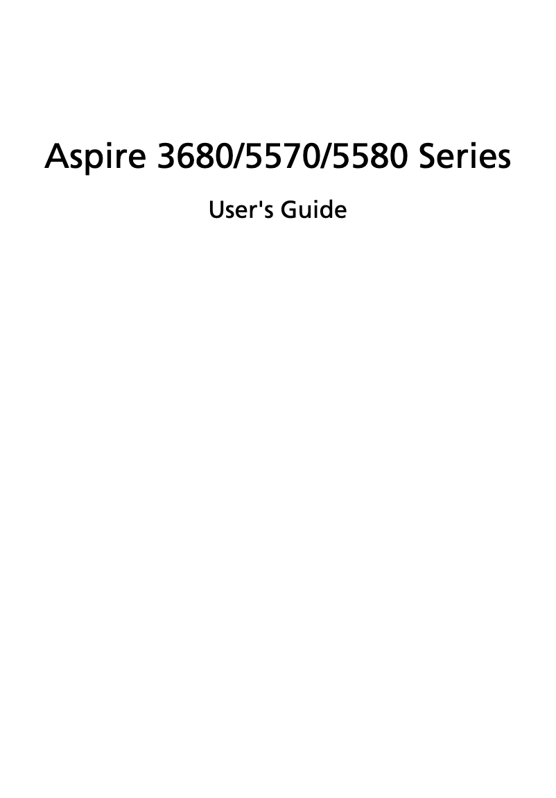 Página 1 del manual Manual de usuario Acer Aspire 5580