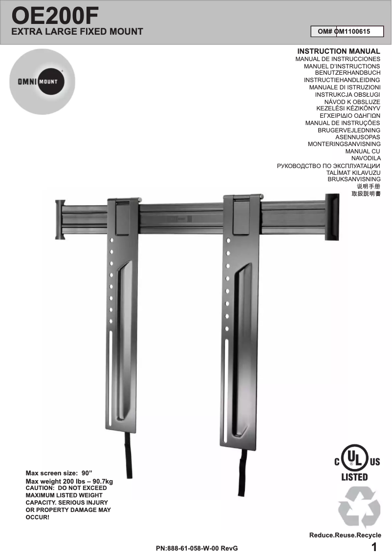 Image de la première page du manuel de l'appareil OE200F