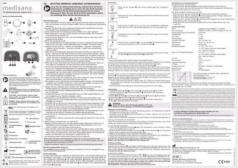 Image de la première page du manuel de l'appareil IN 165