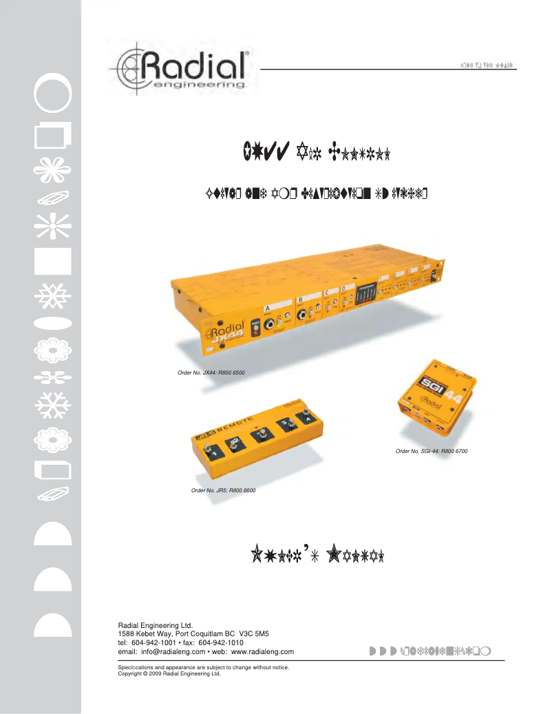 Imagen de la primera página del manual del dispositivo JX44 V2