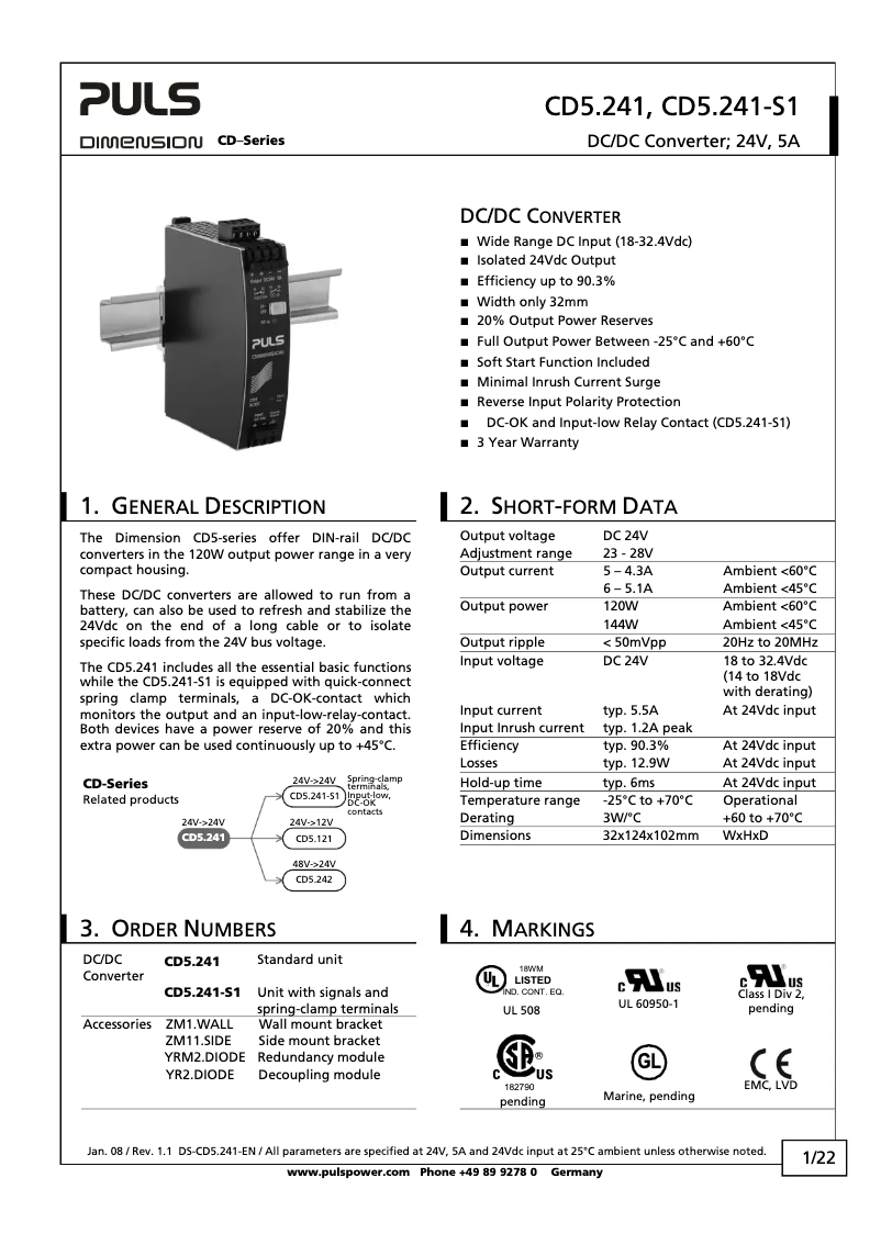 Image de la première page du manuel de l'appareil CD5.241