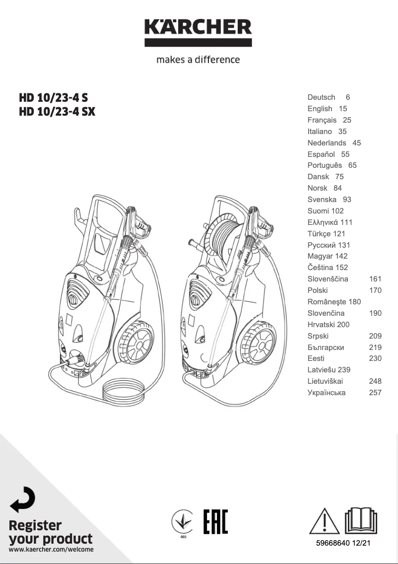 Page n°1 - Manuel utilisateur Kärcher HD 10/23-4 S Plus