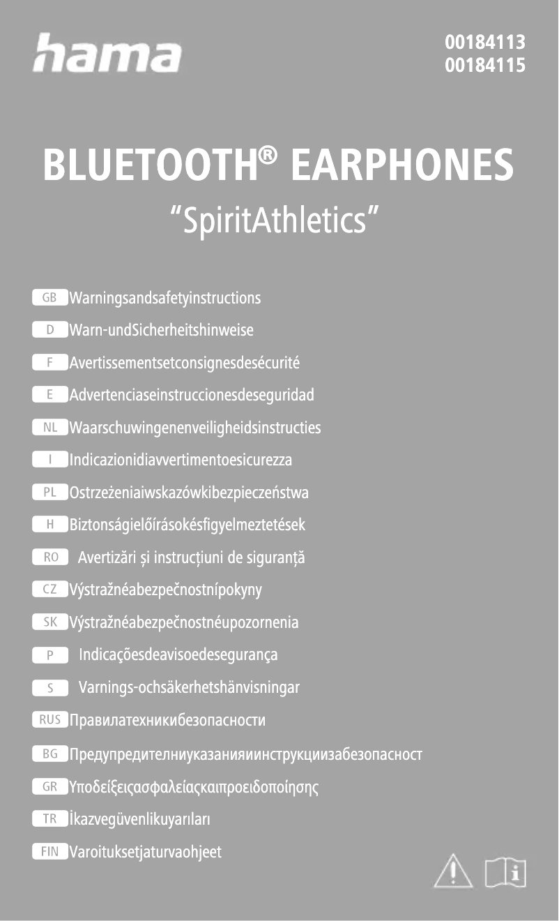 Image de la première page du manuel de l'appareil Spirit Athletics 00184113