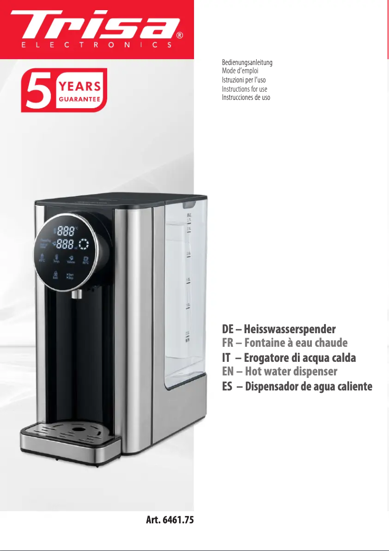 Page n°1 - Manuel utilisateur Trisa Silver Stream 6461.75