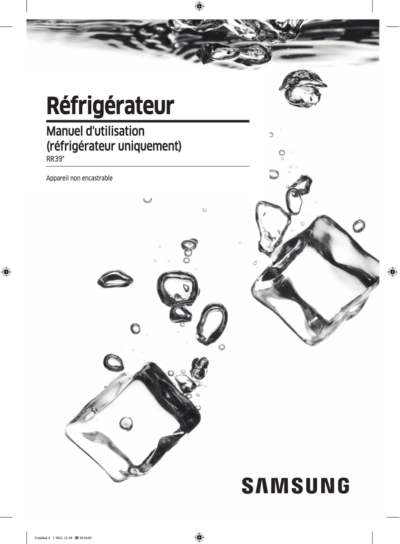 Page n°1 - Manuel utilisateur Samsung RR39M7105S9