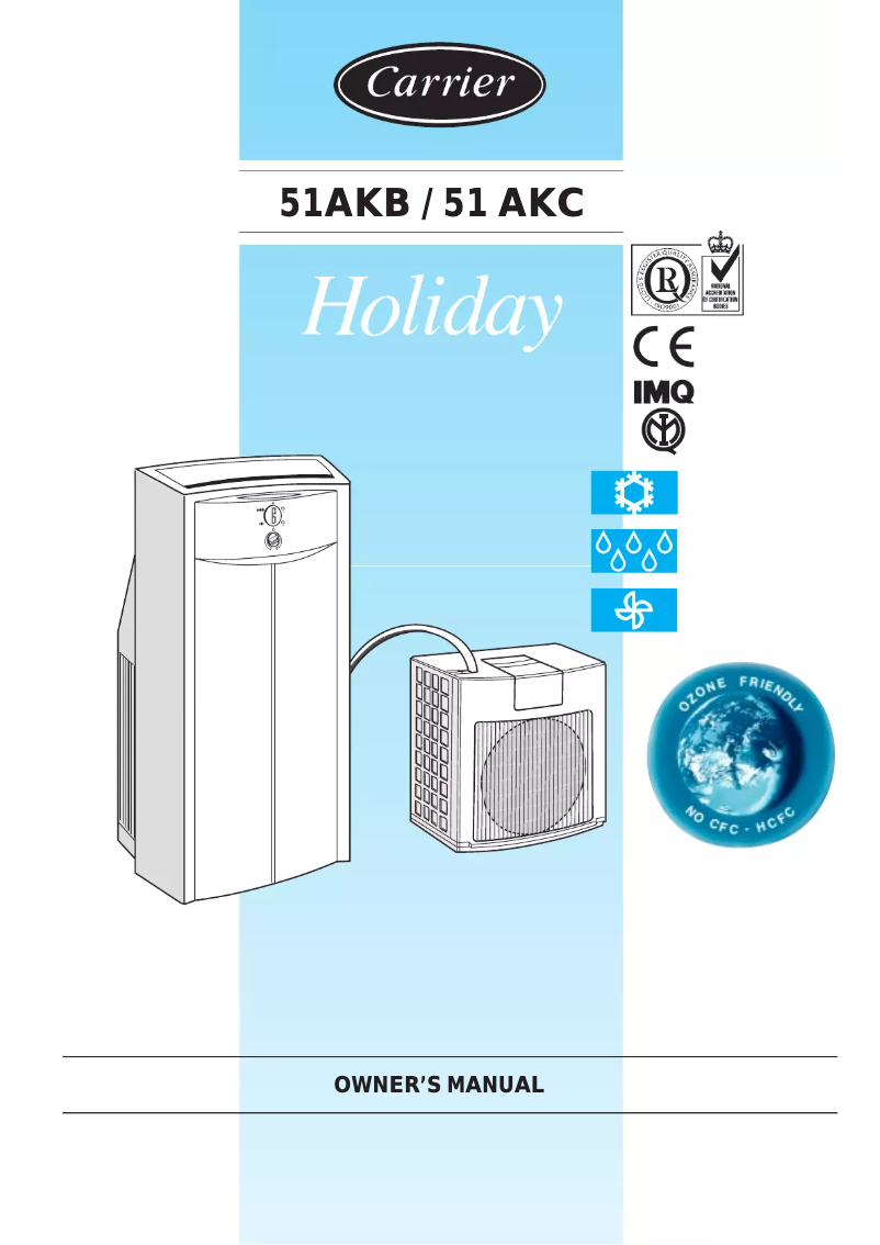 Page n°1 - Manuel utilisateur Carrier Holiday AKC012