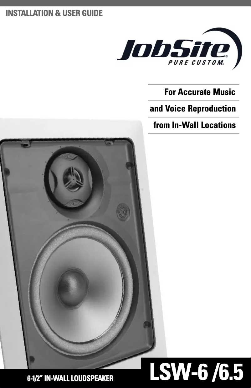 Image de la première page du manuel de l'appareil LSW-6