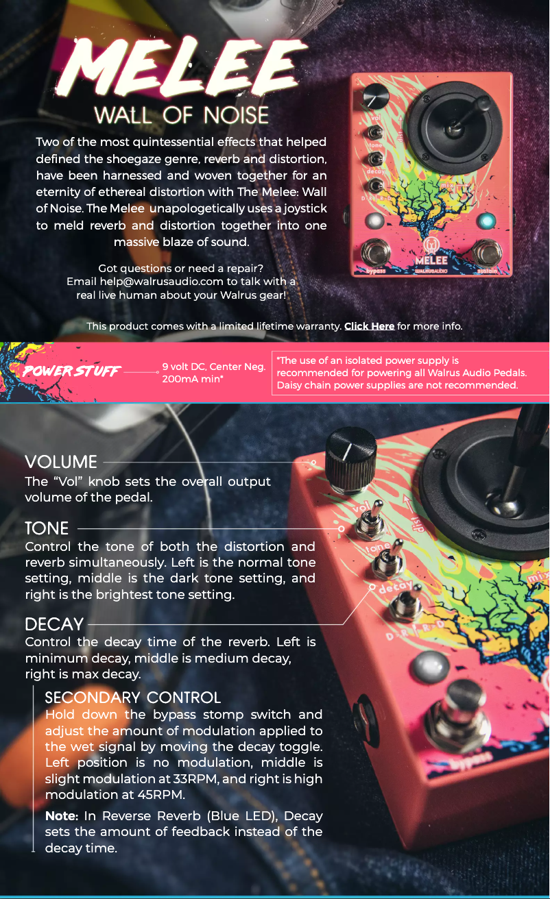 Image de la première page du manuel de l'appareil Melee