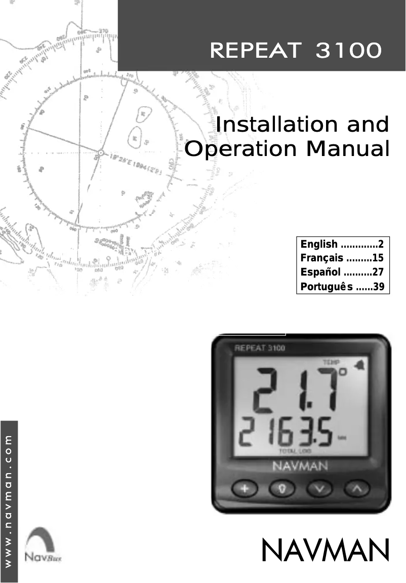 Page n°1 - Manuel utilisateur Navman Repeat 3100