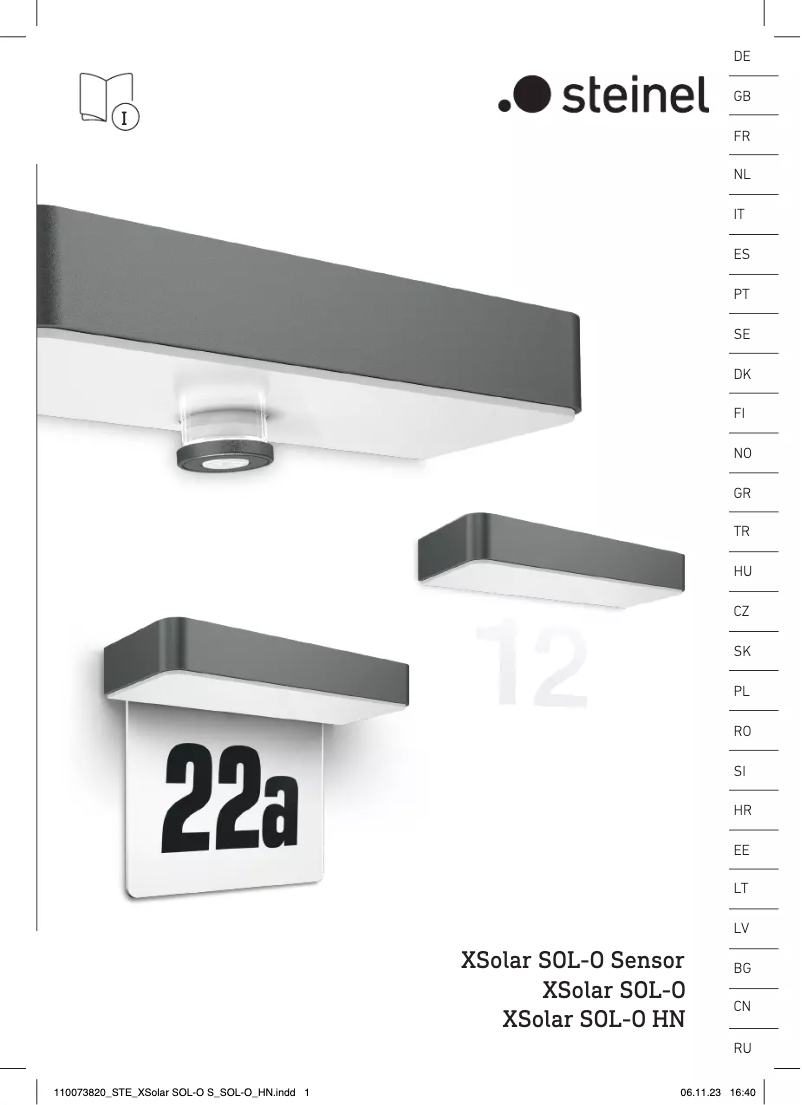 Page n°1 - Manuel utilisateur Steinel My XSolar SOL