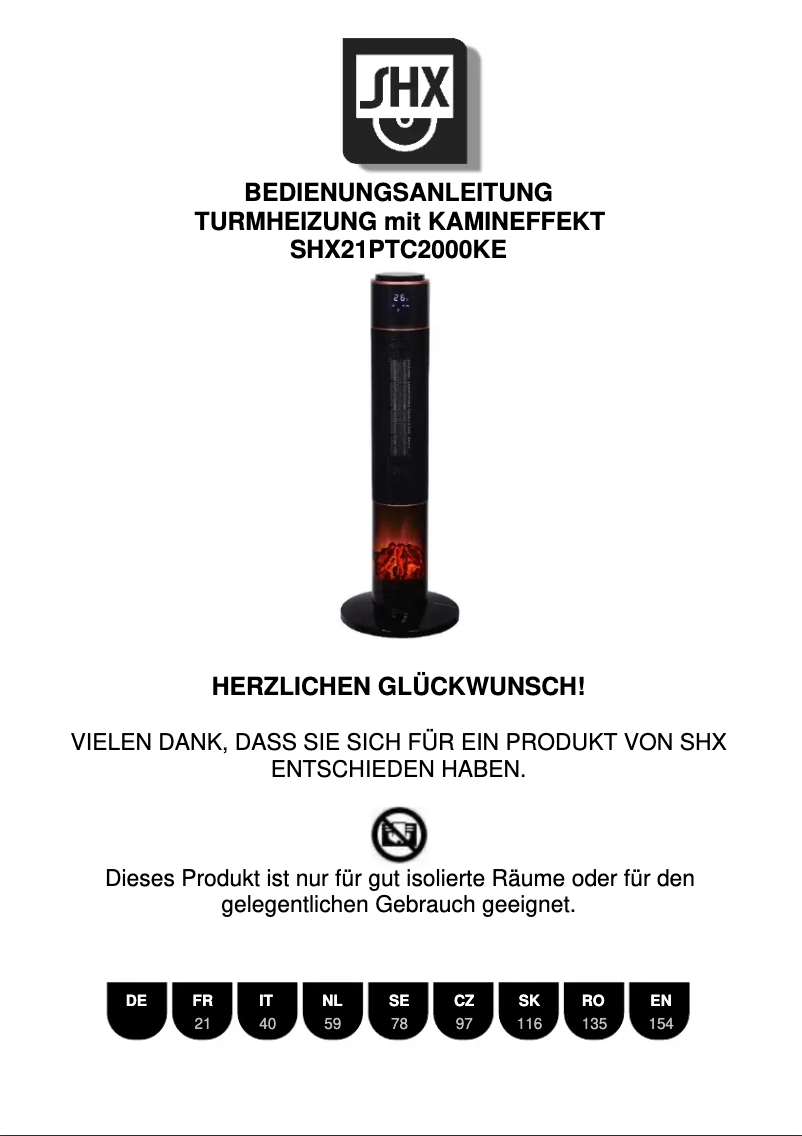 Image de la première page du manuel de l'appareil SHX21PTC2000KE