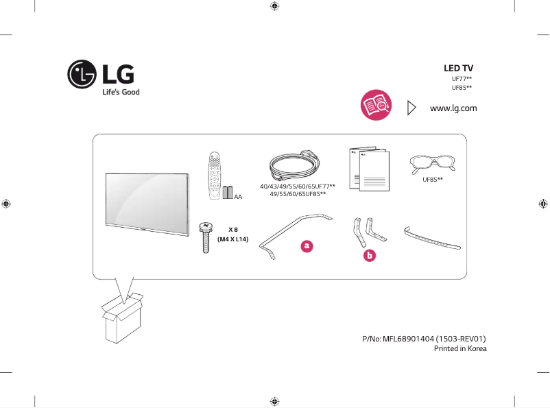 Página 1 del manual Manual de usuario LG 70UF770V