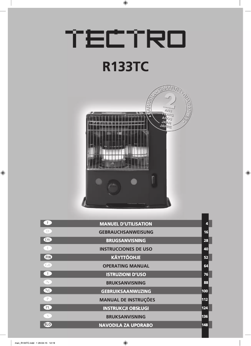 Página 1 del manual Manual de usuario Qlima R133TC
