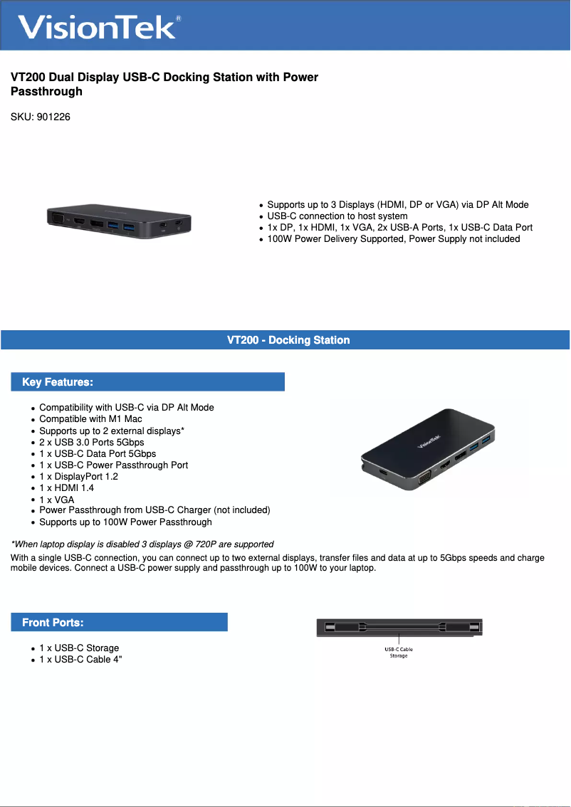 Image de la première page du manuel de l'appareil VT200
