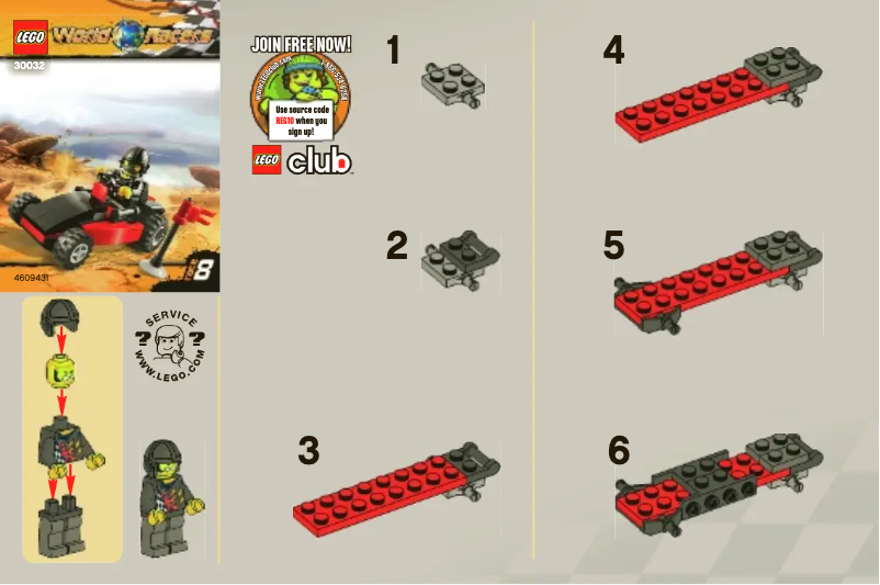 Page n°1 - Manuel utilisateur Lego World Race Buggy