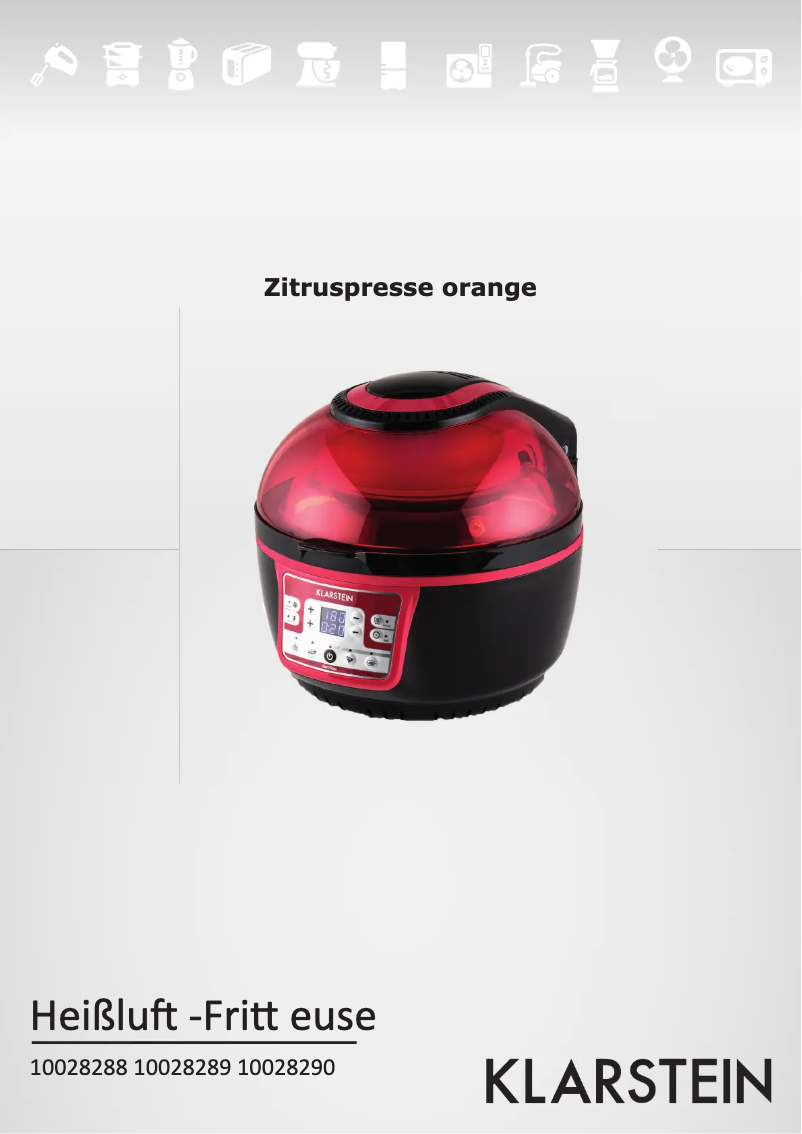 Page 1 de la notice Manuel utilisateur Klarstein 10028290