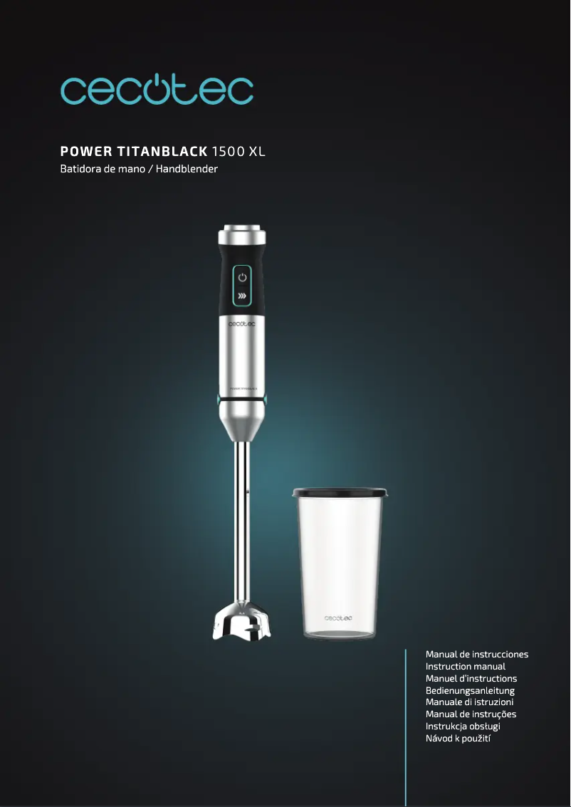 Page n°1 - Manuel utilisateur Cecotec Power Titan 1500 XL