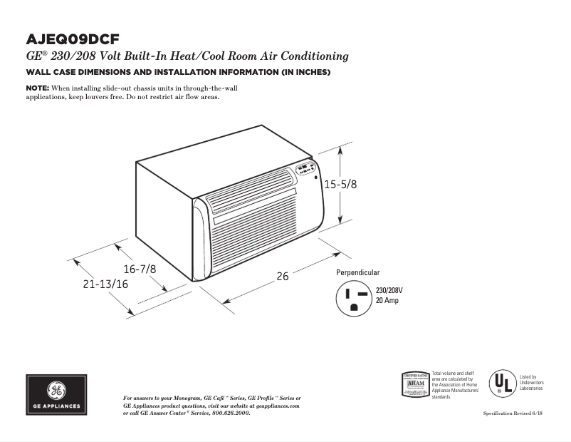 Image de la première page du manuel de l'appareil AJEQ09DCF
