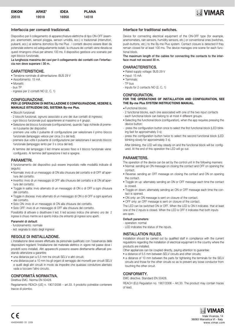 Image de la première page du manuel de l'appareil 20518.B