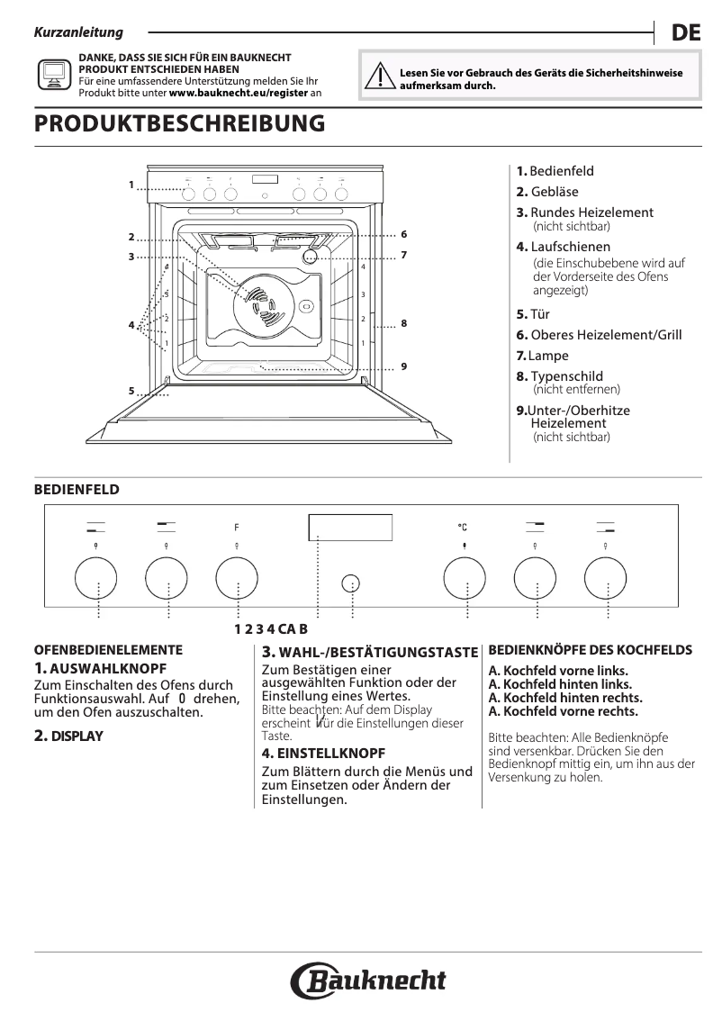 Page n°1 - Manuel utilisateur Bauknecht HIR4 EP8V2 PT