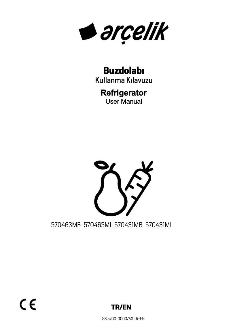 Page 1 de la notice Manuel utilisateur Arçelik 570431 MB