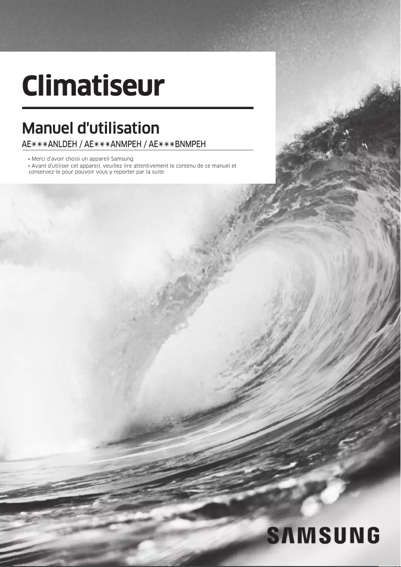 Page n°1 - Manuel utilisateur Samsung AE260RNWSEG
