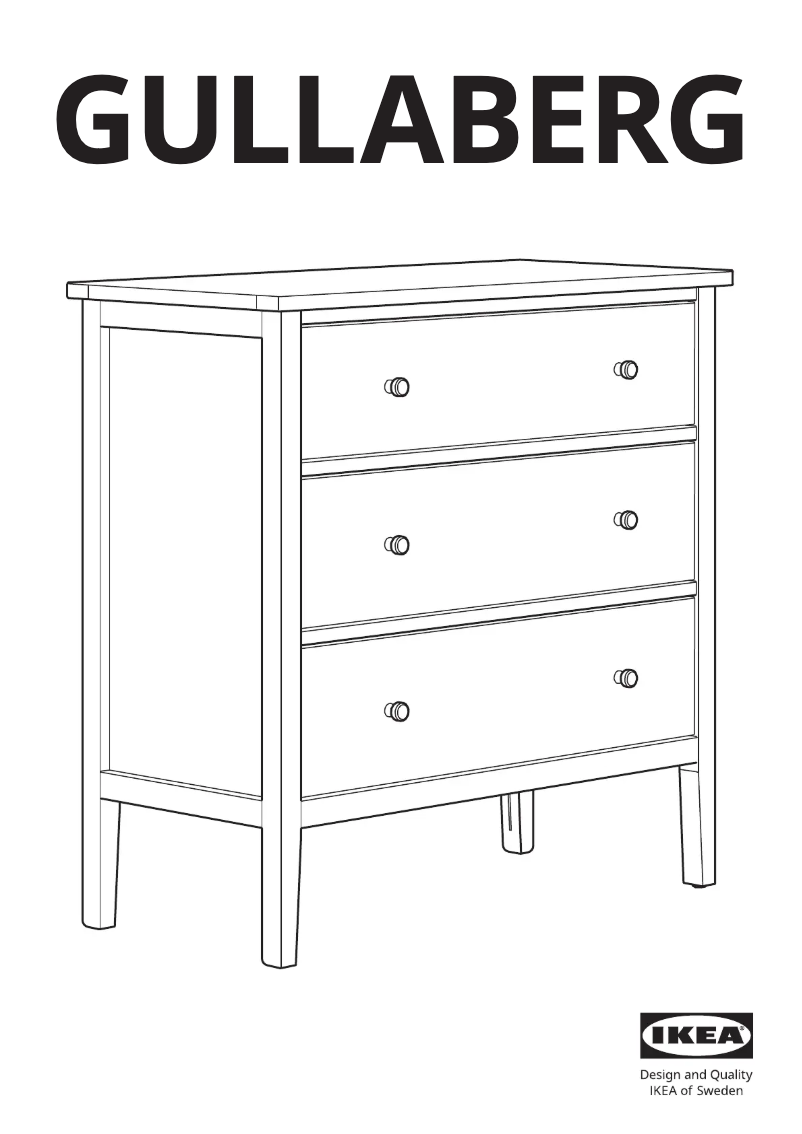 Page 1 de la notice Manuel utilisateur Ikea GULLABERG 105.617.69