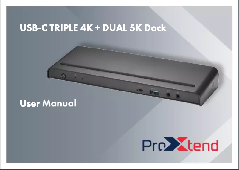 Page n°1 - Manuel utilisateur ProXtend DOCK3X4KUSBC