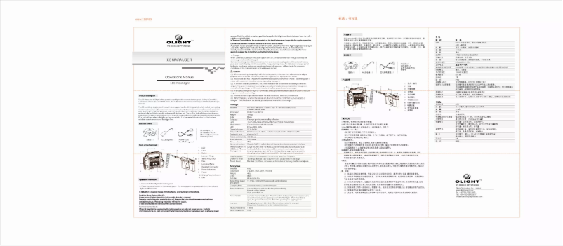 Page 1 de la notice Manuel utilisateur Olight X6 Marauder