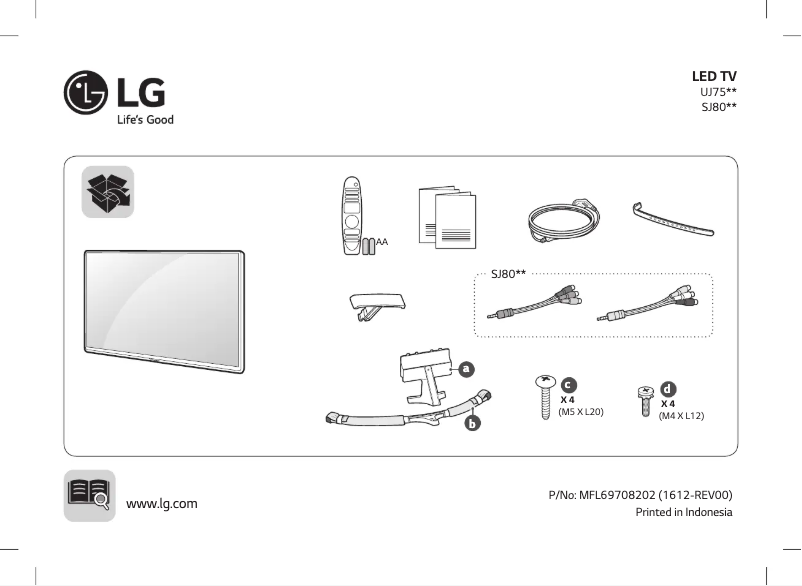 Page 1 of the manual User Manual LG 55UJ752T