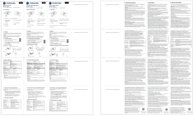 Page 1 de la notice Manuel utilisateur Motorola HK385